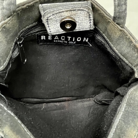 KENNETH COLE REACTION Small Silver Metallic Evening Bag with Beading - Picture 6 of 8